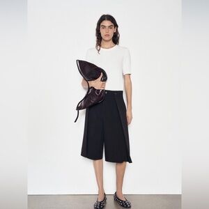 Zara pleated long shorts